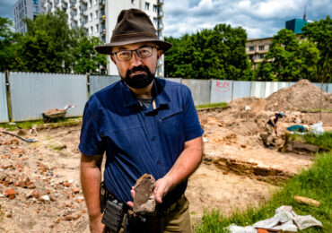 Excavations in the former Warsaw Ghetto area