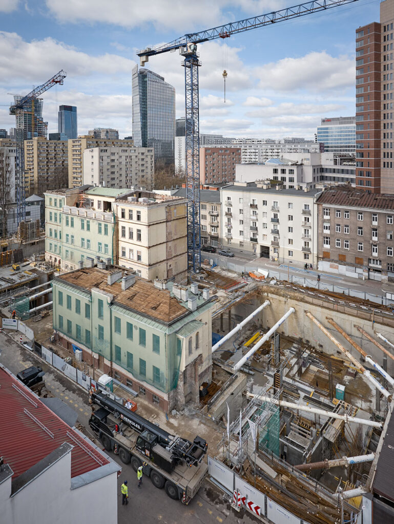 Construction site of the Warsaw Ghetto Museum
