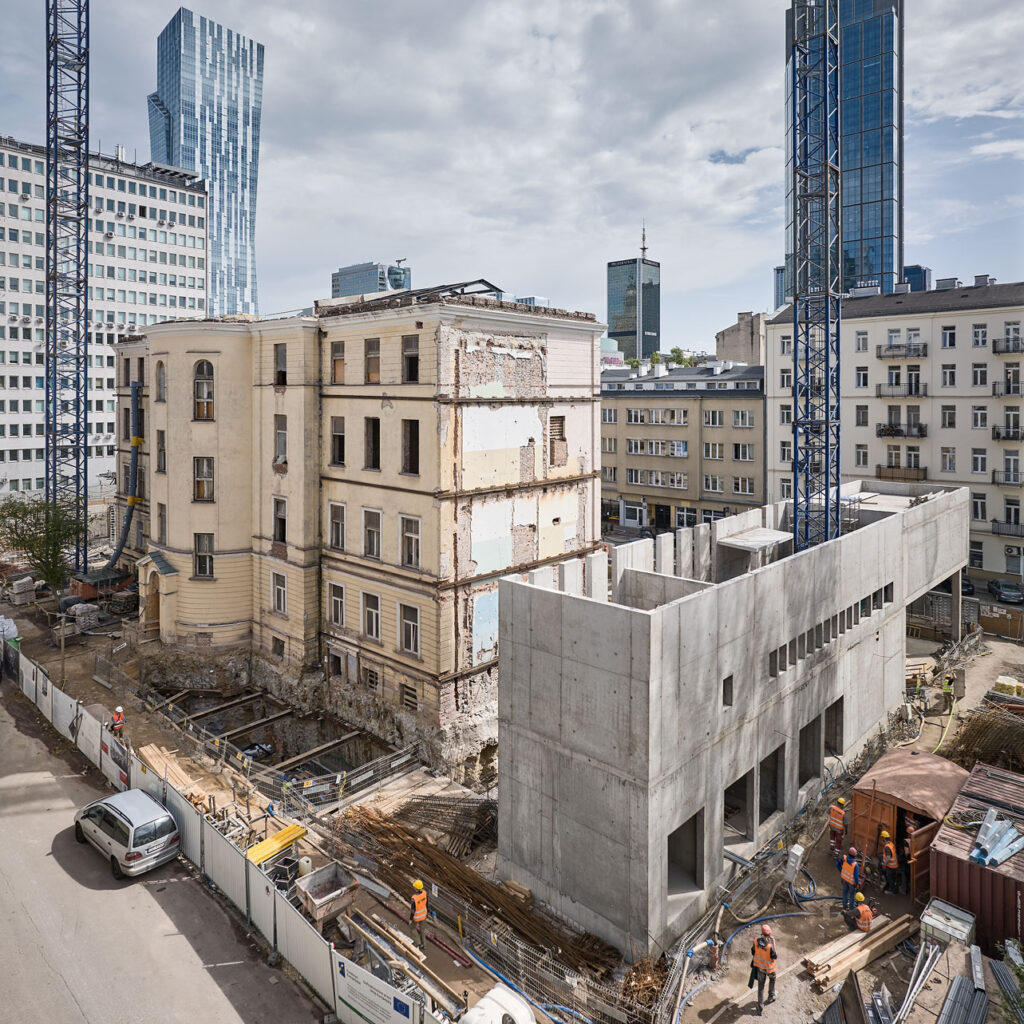 Construction of the Warsaw Ghetto Museum