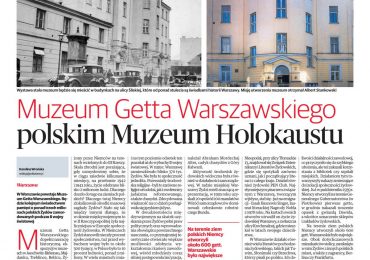 Muzeum Getta Warszawskiego w Polska The Times