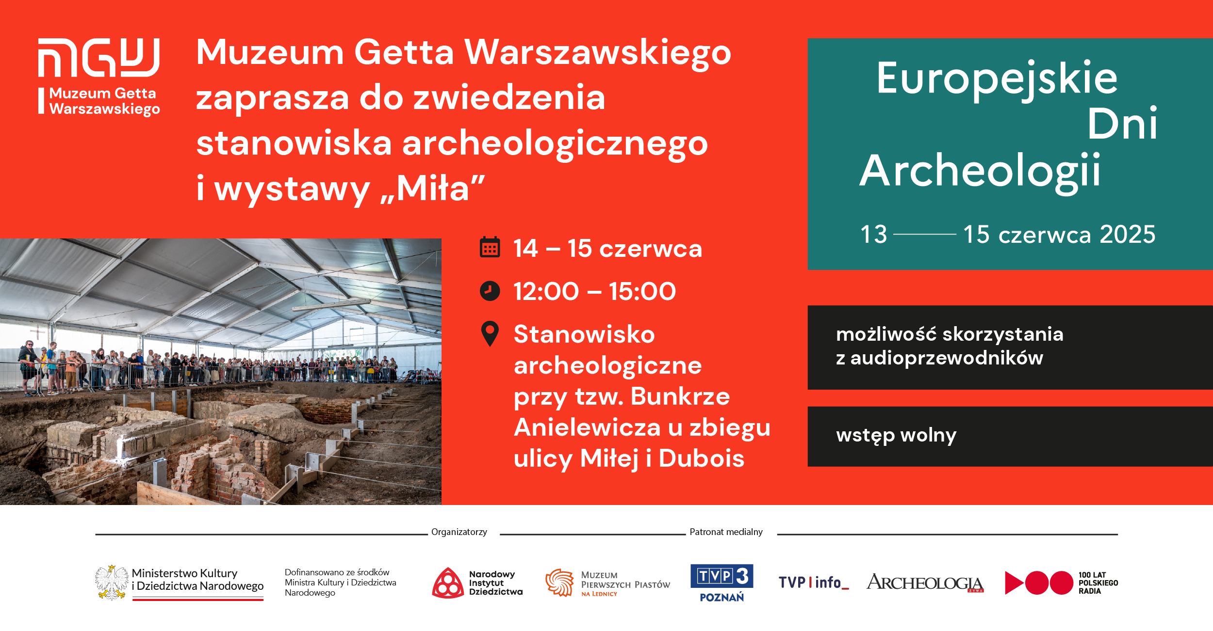 Grafika promująca wydarzenie "Europejskie dni archeologii"