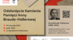 Odsłonięcie Kamienia Pamięci Anny Braude-Hellerowej